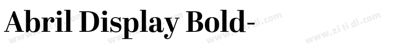 Abril Display Bold字体转换